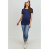 Hello Miz Women's Casual T-Shirt Short Sleeve Round Neck Maternity Top - 4 of 4