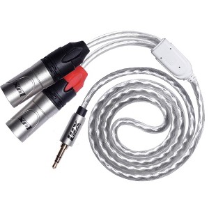 LyxPro 1/8'' TRS to Dual XLR Male Microphone Cable, Y-Mic Cord - 1 of 1
