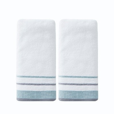 2pc Go Round Hand Towel Set White - Saturday Knight Ltd.