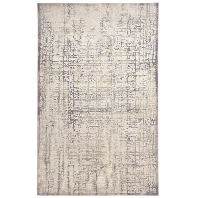 Waldor Modern Abstract Ivory/Gray Area Rug