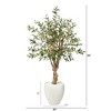 Nearly Natural 53-in Olive Artificial Tree in White Planter - 2 of 4