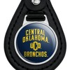 Central Oklahoma Bronchos Logo Black Leather Keychain - 3 of 4