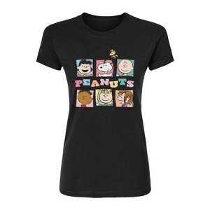 Women's - Peanuts - Boxes Snoopy And Friends Fitted Graphic T-Shirt - 1 of 3