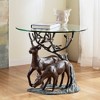 SPI Home Wildlife-Themed Deer Pair End Table with Glass Top - 2 of 2
