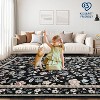 Washable Floral Rug, Non-Slip Low Pile Carpet, Soft Stain-Resistant Farmhouse Accent Rug for Living Room Bedroom Dining Room - 4 of 4