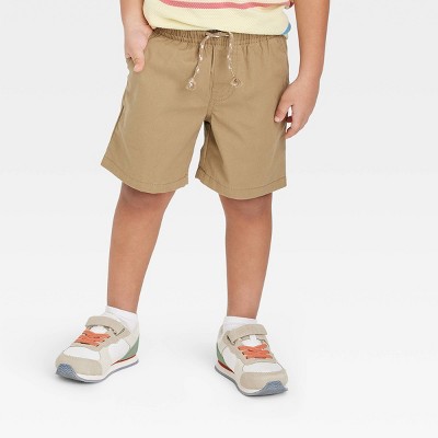 Toddler Boys' Woven Pull-On Shorts - Cat & Jack™ Tan 12M