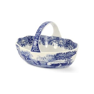 Spode Blue Italian Handled Basket - 1 of 4