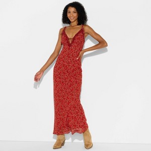 Women's Lace Trim Maxi Empire Waist Dress - Wild Fable™ - 1 of 3