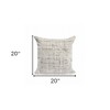 HomeRoots 20" X 20" Gray And Beige Polyester Abstract Zippered Pillow - 3 of 4