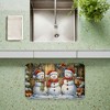 Stupell Industries Rustic Snowman Trio Printed Anti-Fatigue Floor Mat, design by Creative Studio, 30"x18" - 2 of 4