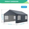 Outdoor Carport, Heavy Duty Car Canopy, Portable Garage Party Tent, Carport Shelter for Car Bike Boat Yellow - 2 of 4