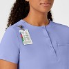 Wink RENEW Women's Mandarin Collar Tuck-In Scrub Top, 5X. - 3 of 4