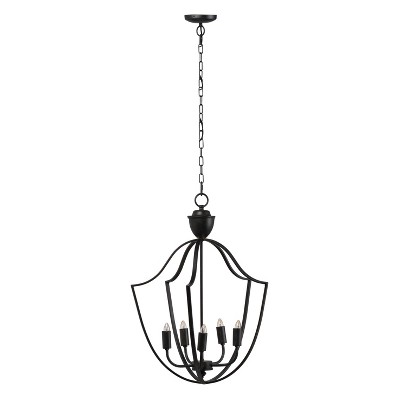 Malin Rustic 5-Light Chandelier Black - A&B Home