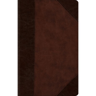 Large Print Compact Bible-ESV-Portfolio Design - (Leather Bound)