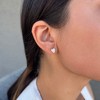 Adornia 14k Gold Plated Heart CZ Halo Stud Earrings - 2 of 4