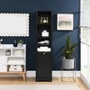 63" Tall Bathroom Storage Cabinet with Removable Laundry Basket, Adjustable Shelves Storage Unit for Home, Kitchen, Laundry Room, Bathroom Organizer - 2 of 4
