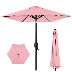 Best Choice Products 7.5ft Heavy-Duty Outdoor Market Patio Umbrella w/ Push Button Tilt, Easy Crank - 1 of 4