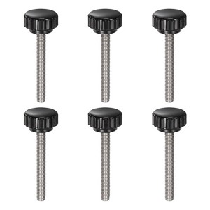 Unique Bargains Plastic Threaded Bolt Knurled Clamping Knob Thumb Screws 6 Pcs - 1 of 4