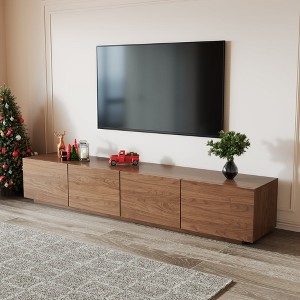 Modern TV Stand With 4 Storage Cabinets - 1 of 4