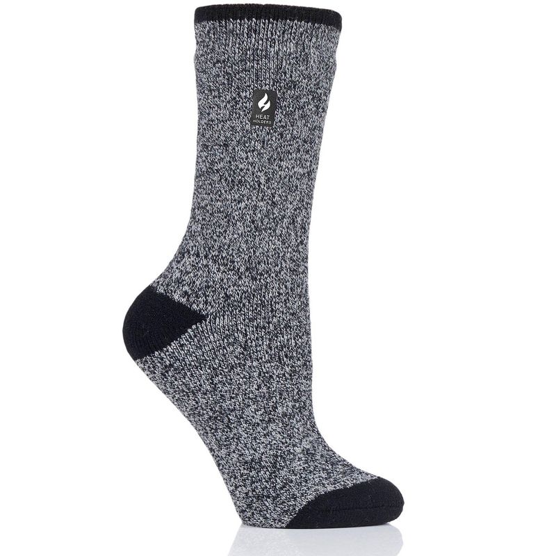 Heat Holder® Women's Viola LITE™ Twist Crew Socks| Thermal Yarn | Medium-Thick Socks Casual Shoes + Boots | Warm + Soft, Hiking, Cabin, Cozy at Home Socks | 5X Warmer Than Cotton, 1 of 2