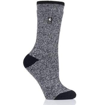 Heat Holder® Women's Viola LITE™ Twist Crew Socks| Thermal Yarn | Medium-Thick Socks Casual Shoes + Boots | Warm + Soft, Hiking, Cabin, Cozy at Home Socks | 5X Warmer Than Cotton