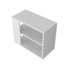 Lyngins Melamine Side Table, Open Shelves for Storage/Display, Scratch-Resistant Surface, End Table for Living Room, Bedroom Nightstand, Small Table - 4 of 4