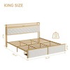 Bed Frame with 2 Storage Drawers, LED Bed Frame with Storage Headboard&Charging Station, Metal Platform Bed Frame, No Box Spring Needed, Noise Free - 2 of 4