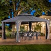 UNISOAR Hardtop Gazebo with Breathable Privacy C - 2 of 4