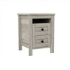 JUJABU Farmhouse Wooden Nightstand with 2 Drawers - Well-proportioned Design & Sleek Lines - 2 of 4