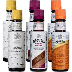 Angostura Bitters Mixed 6 Pack - Aromatic, Orange and Cocoa 4oz Premium Cocktail Bitters for Home and Professional Mixologists - 1 of 4