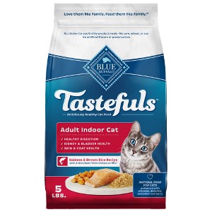 Blue Buffalo Tastefuls with Salmon Indoor Natural Adult Dry Cat Food - 5lbs - 1 of 4