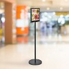 Azar Displays Double Sided Magnetic Sign Holder for Floor 8.5" x 11" Portrait Black Frame on Freestanding Pedestal Base - 4 of 4