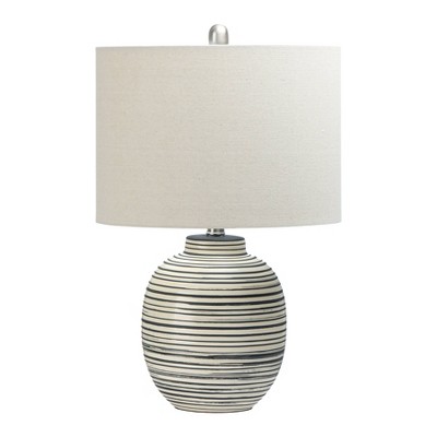 Photo 1 of 23 Ceramic Textured Striped Table Lamp - 3R Studios