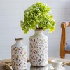ChicFurnit Decorative Vases Elegant Flower Vase Florero Ceramic Vase Tabletop Vase Modern Vase for Living Room Decor, White, 4.3"*4.3"*8.3" - 3 of 4