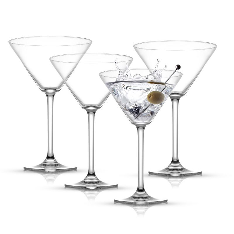 JoyJolt Olivia Crystal Martini Glasses - Set of 4 Tall Elegant Cocktail Glasses - 9.2 oz, 1 of 10