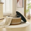 Hyleory Rattan Round Storage Comfort Ottoman for Bedroom, Living Room, Nursing Room - 4 of 4