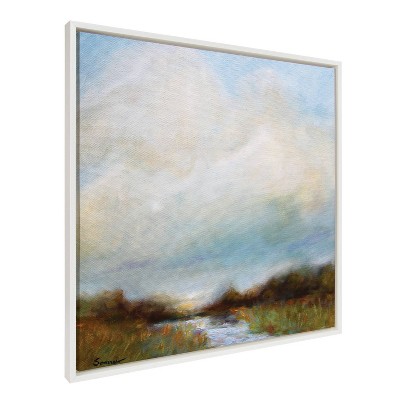 Sylvie Tranquility Framed Canvas by Mary Sparrow - Kate & Laurel All Things Decor