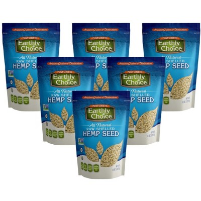 Natures Earthly Choice Raw Shelled Hemp Seed - Case of 6/8 oz
