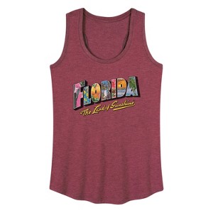 Women's - Instant Message - Florida Postcard Graphic Racerback Tank - 1 of 4