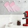 REGALWOVEN Silicone Thick Cotton Lining Heat Resistant Oven Mitts 12.8 x 7.5 Inch Set of 2 - 3 of 4