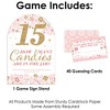 Big Dot of Happiness Mis Quince Anos - How Many Candies Quinceanera Sweet 15 Birthday Party Game - 1 Stand and 40 Cards - Candy Guessing Game - 3 of 4