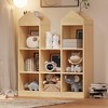 42.32" Wooden Kids Bookshelf & Toy Organizer - Natural Playhouse Storage Shelf for Playroom, Nursery & Kids Room - 2 of 4