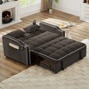 Lycvki Versatile Adjustable Velvet Pull-Out Sleeper Sofa Bed and Side Pockets - 3 of 4