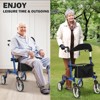 Walker for Seniors, Rollator Walker with Seat, Lightweight Aluminum Walkers with Backrest, Outdoor Rolling Walker Foldable for Seniors - 2 of 4