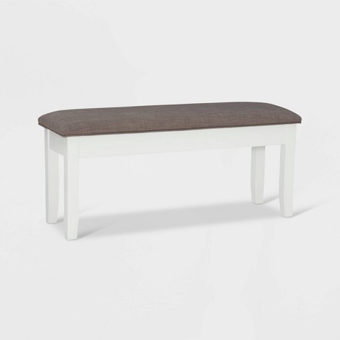 White dining best sale bench with storage