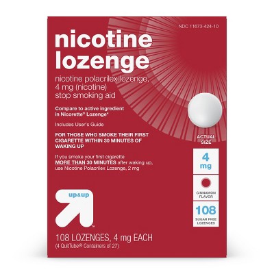 Nicotine 4mg Lozenge - Cinnamon - 108ct - up & up™