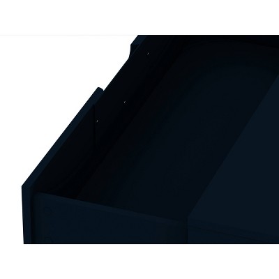 Set of 2 Midnight Blue 3-Drawer Dressers with Hairpin Legs