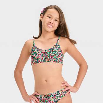 Girls' 'Sun Seeker Ditsy' Floral Printed Bikini Swim Top - art class™