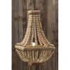 Wood/Metal Framed Chandelier with Wood Bead Draping Cream - 3R Studios - image 3 of 4
