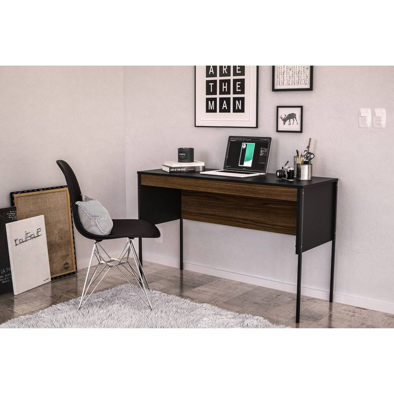 Mallorca Desk Black/Dark Brown - Polifurniture, 6 of 10